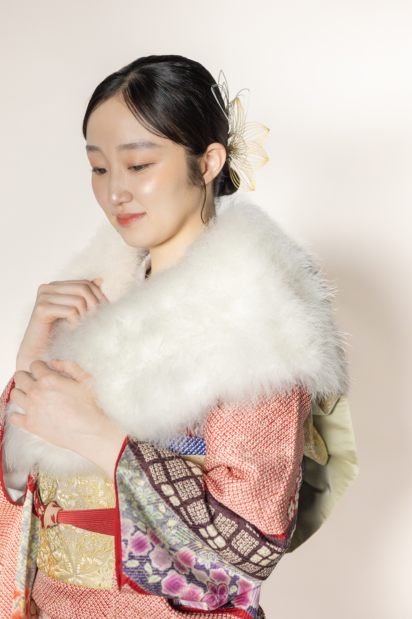 【レンタルショール / 成人式用】 オーストリッチ